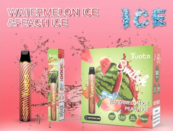 Yuoto Watermelon Ice & Peach Ice Disposable Vape