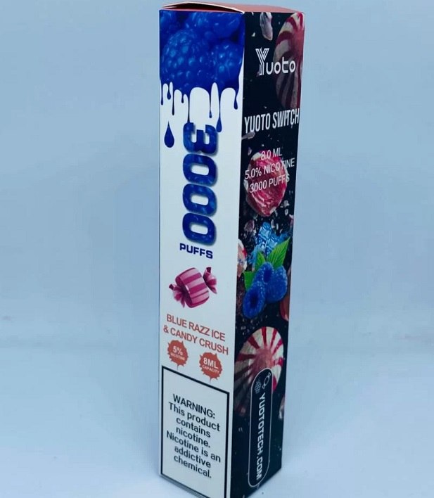 Yuoto Blue Razz Ice & Candy Crush Disposable Pod Vape