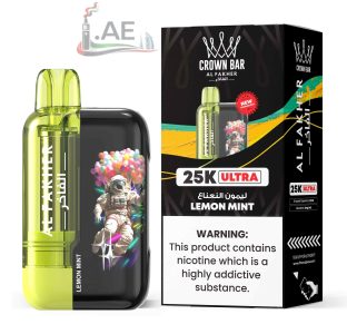 Al Fakher Ultra 25000 Puffs 50MG Disposable Vape Price in Duabi Lemon Mint