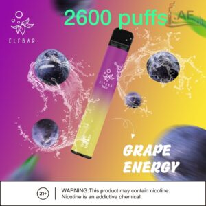 ELFBAR 2600 Puffs vape in Dubai - GRAPE ENERGY
