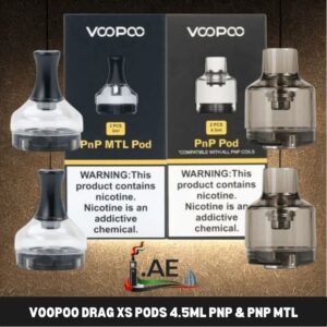 VOOPOO Drag XS Pods 4.5ml PnP & PnP MTL Replacement Pods in Dubai
