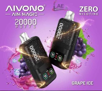 Aivono Aim Magic 20000 Puffs Zero Nicotine Disposable Vape in Dubai - grape ice