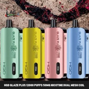 HQD Glaze Plus 12000 Puffs 50MG Nicotine Dual Mesh Coil Disposable Vape