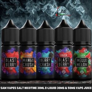 SAM VAPES Salt Nicotine 30ml E-Liquid 30mg & 50mg Vape Juice in Dubai, UAE
