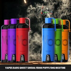 VAPES BARS Ghost Shisha 15000 Puffs 5MG Nicotine Disposable Vape in Dubai