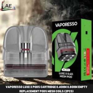Vaporesso Luxe X Pods Cartridge 0.4ohm 0.8ohm Empty Replacement Pods Mesh Coils (2PCS) in Dubai, UAE