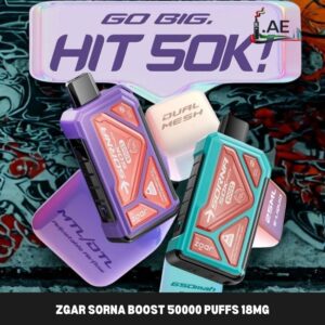 ZGAR Sorna Boost 50000 Puffs 18mg Disposable Vape in Dubai