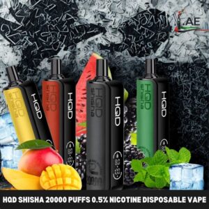HQD Shisha 20000 Puffs 0.5 nicotine Disposable Vape in Dubai