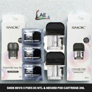 SMOK Novo X Pods DC MTL & Meshed Pod Cartridge 2ml Replacement Pods in Dubai, UAE – 3 Pieces Per pack