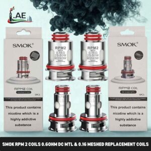 SMOK RPM 2 Coils 0.6ohm DC MTL & 0.16 Meshed Replacement Coils in Dubai, UAE – 5 PCS Per Pack