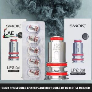 SMOK RPM 4 Coils LP2 Replacement Coils of DC 0.6Ω & MESHED 0.23Ω Pod Coils in Dubai, UAE – 5 PCS Per Pack
