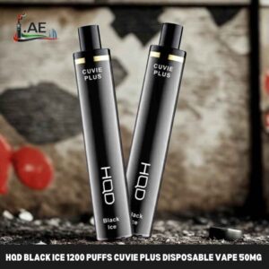 HQD Black Ice 1200 Puffs Cuvie Plus Disposable Vape 50mg in the UAE